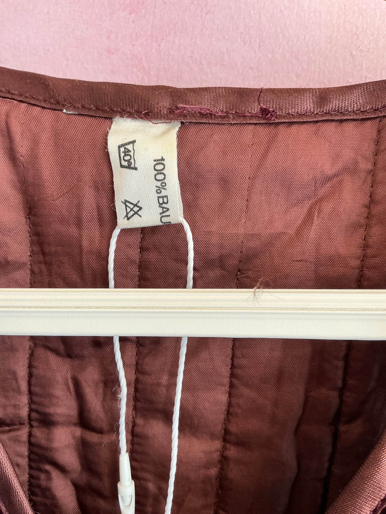 vintage Burgundy Velvet Vest / 6-8 years