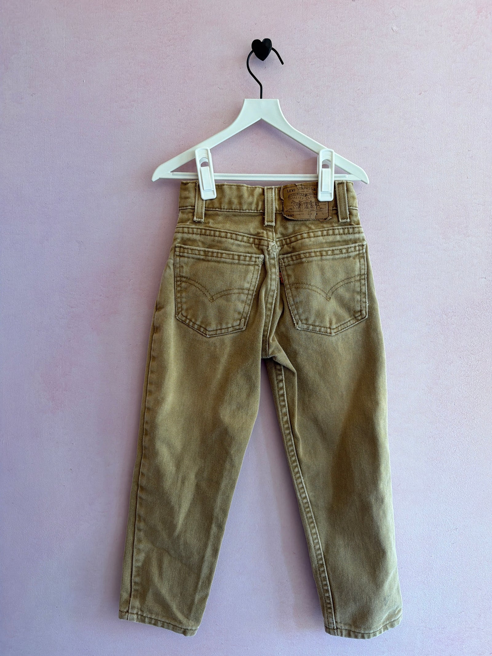 Levi's Tan Jeans / Slim 6 (THRASHED)