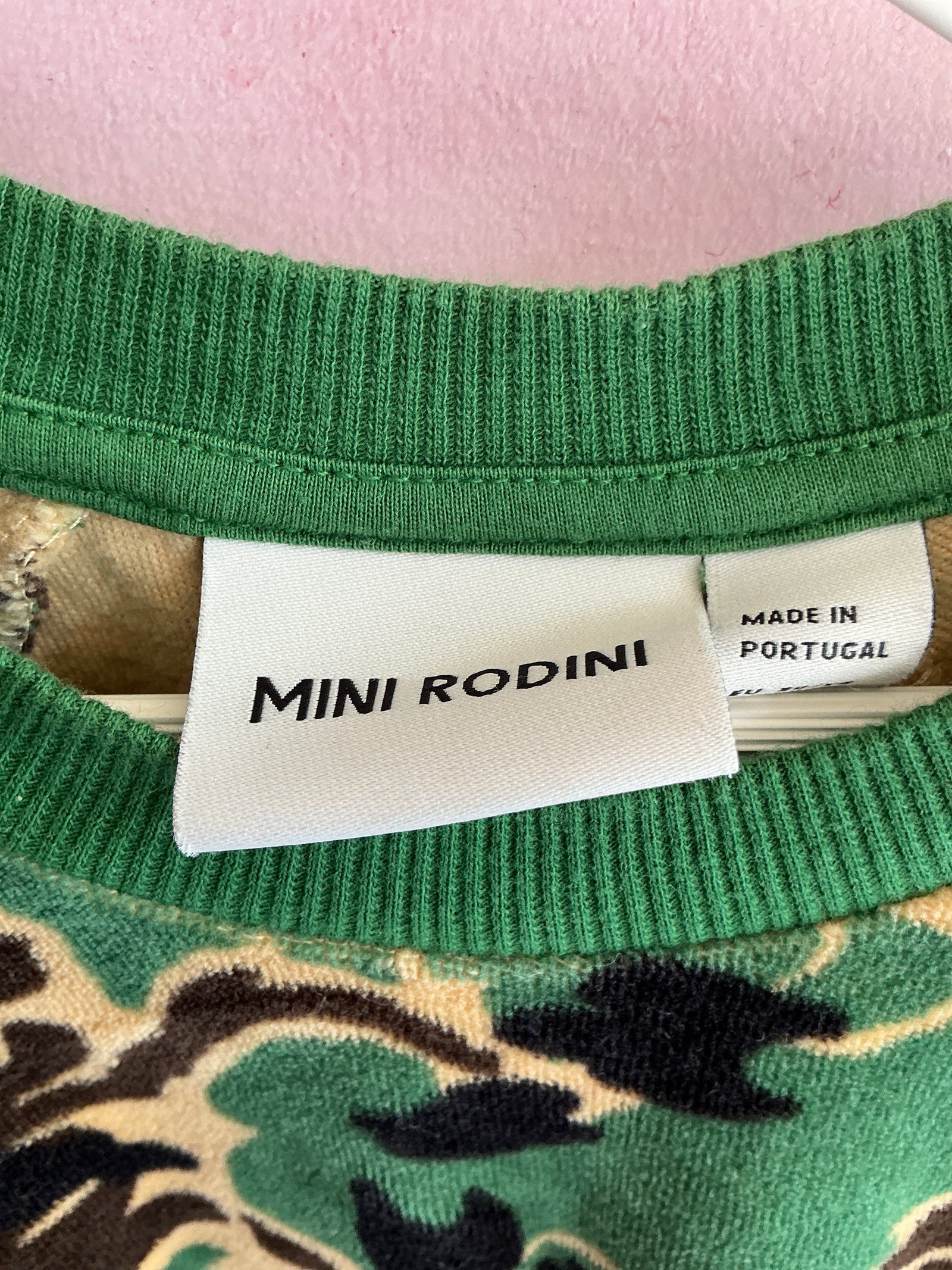 Mini Rodini Army Camo Terry Top / 9-18 months