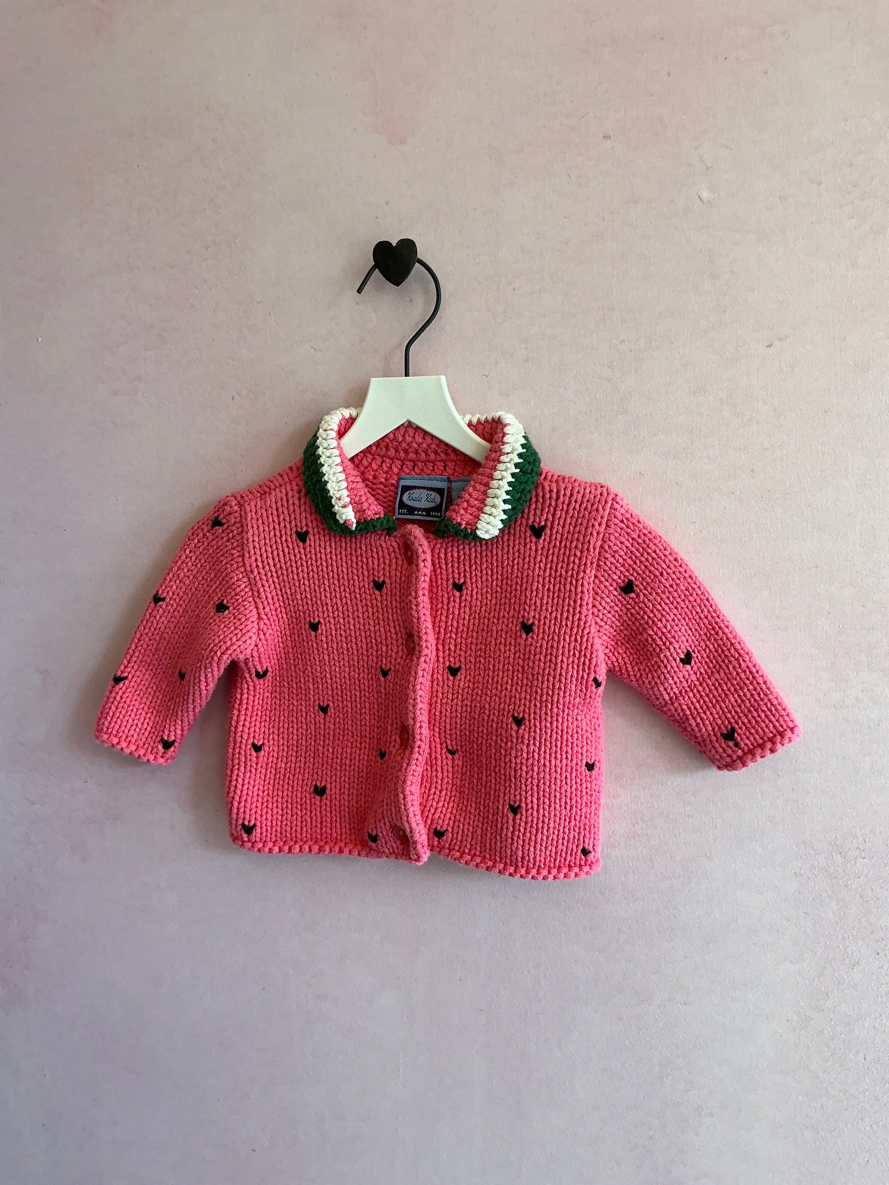 vintage 1994 Watermelon Sweater Set / 0-3 months