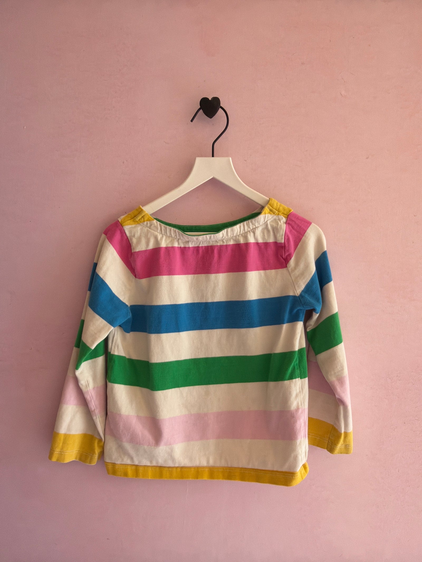 Mini Boden Rainbow Stripe Long Sleeve Top / 2 (play condition)
