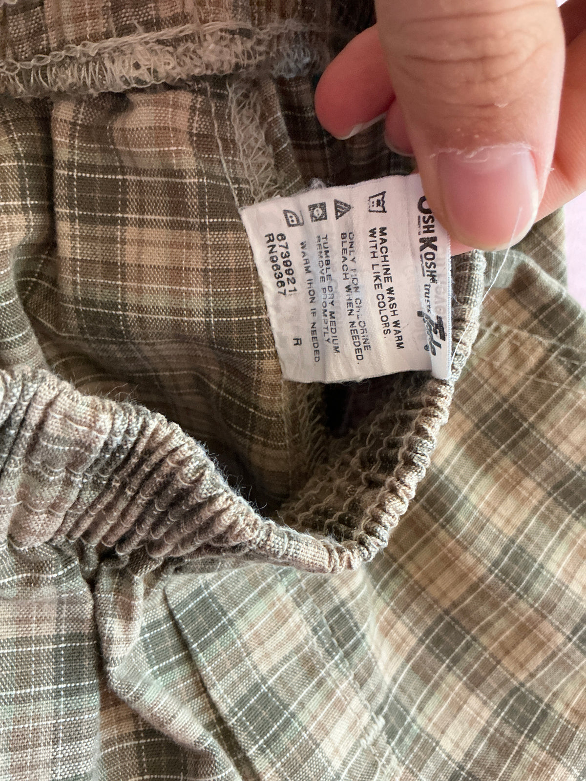 vintage 1994 oshkosh Earth Plaid Shorts / 2T