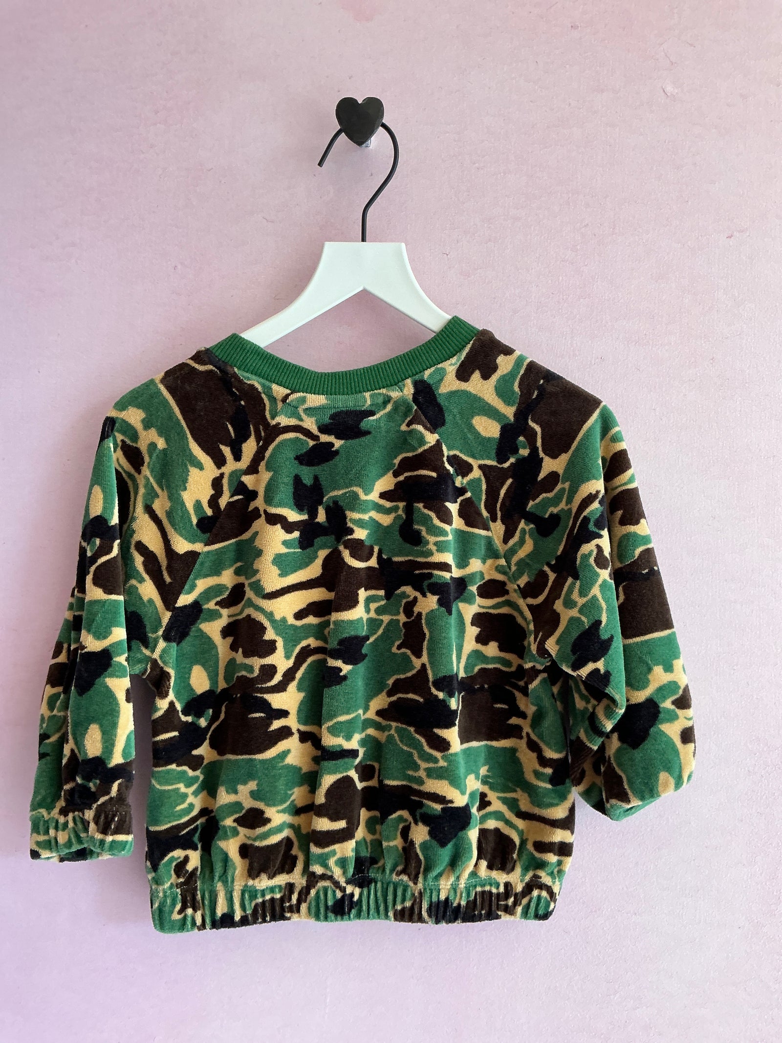 Mini Rodini Army Camo Terry Top / 9-18 months