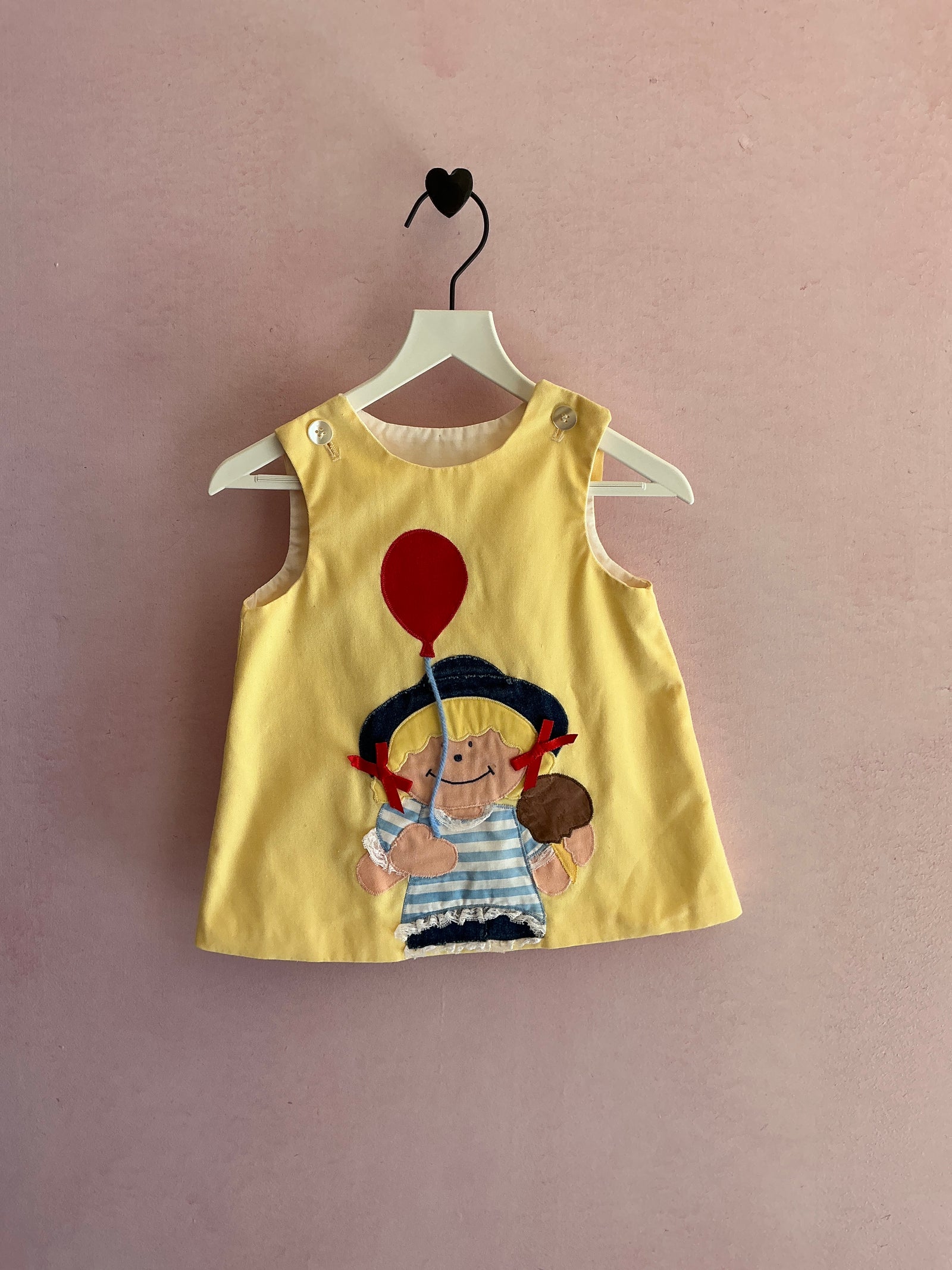 vintage chocolate soup balloon + bows dress / 12 months