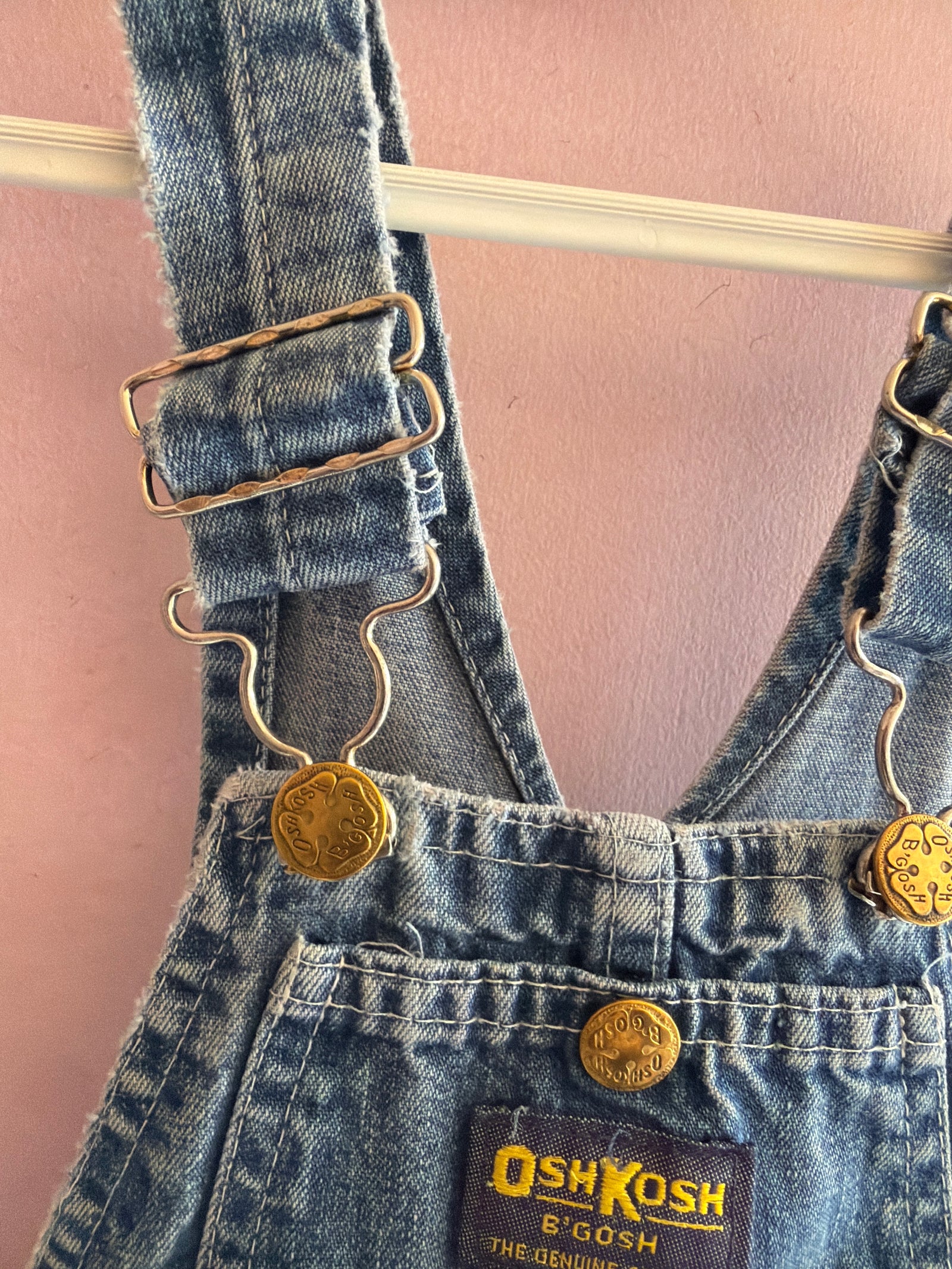 vintage 80s OshKosh B'gosh MADE in the USA Washed Overalls / 4T