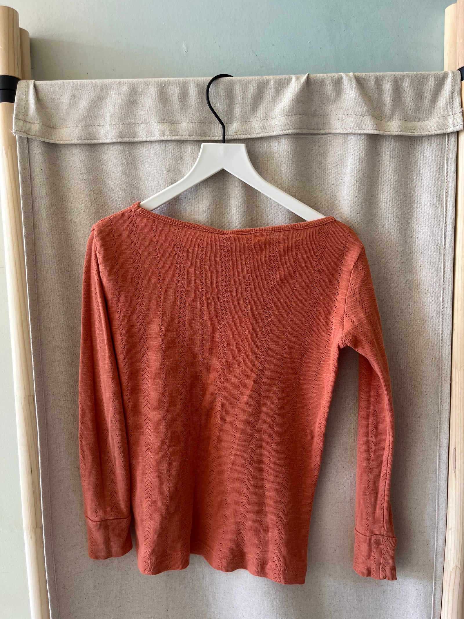 Kate Quinn Organics Peach Pointelle Top / 7