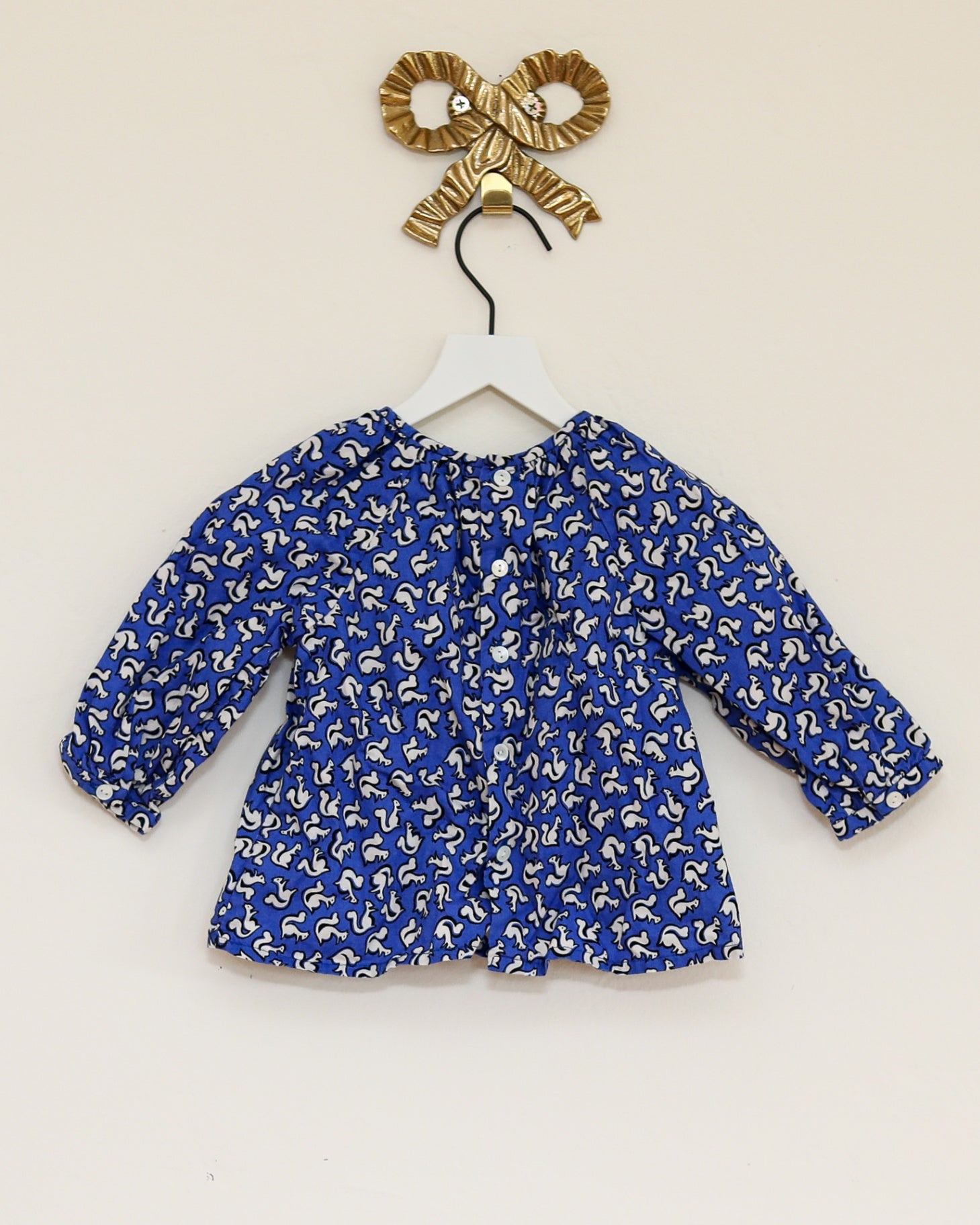 bonpoint squirrel blouse / 12 months