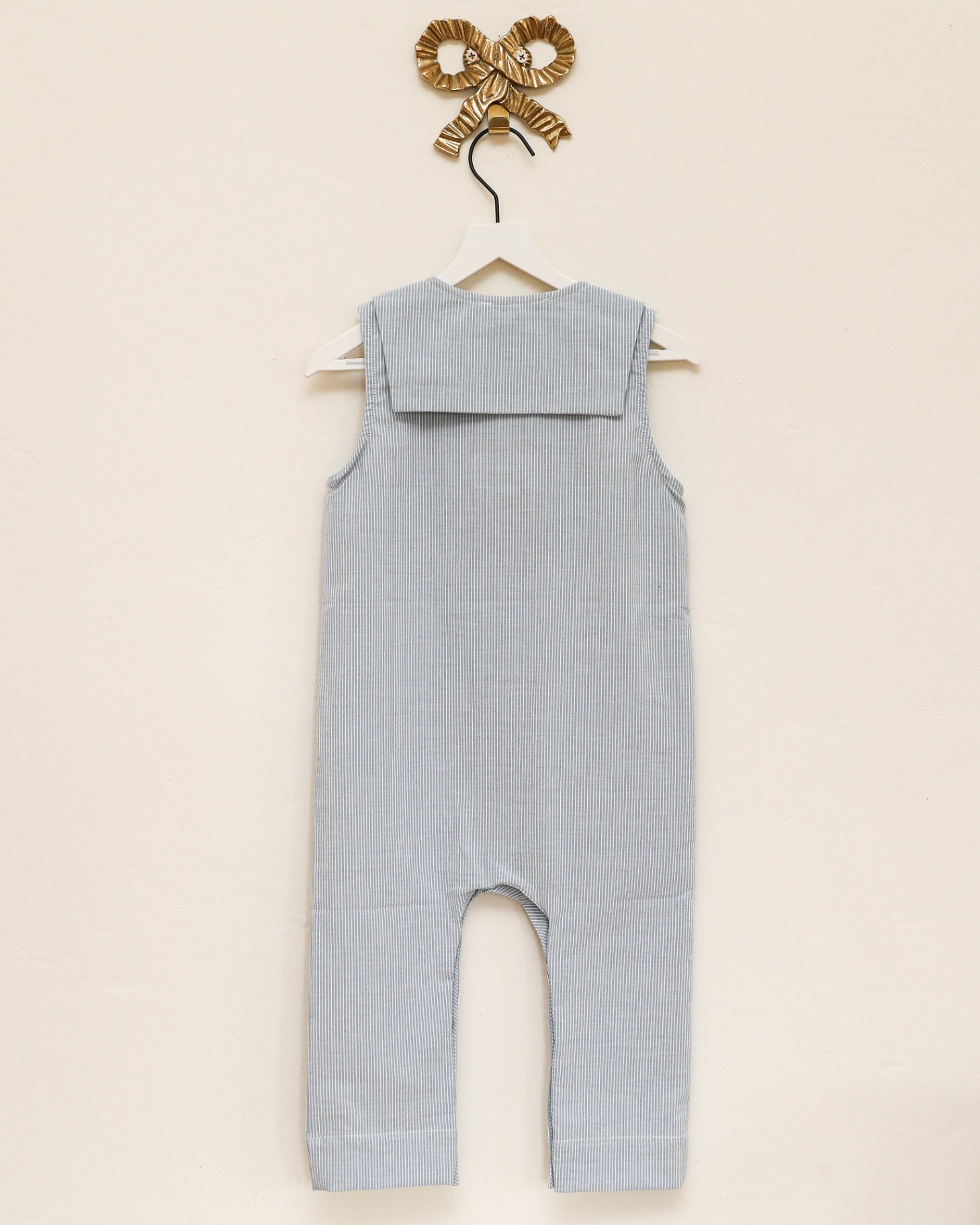 NWTs risu risu light blue stripe Overall / 18-24 months