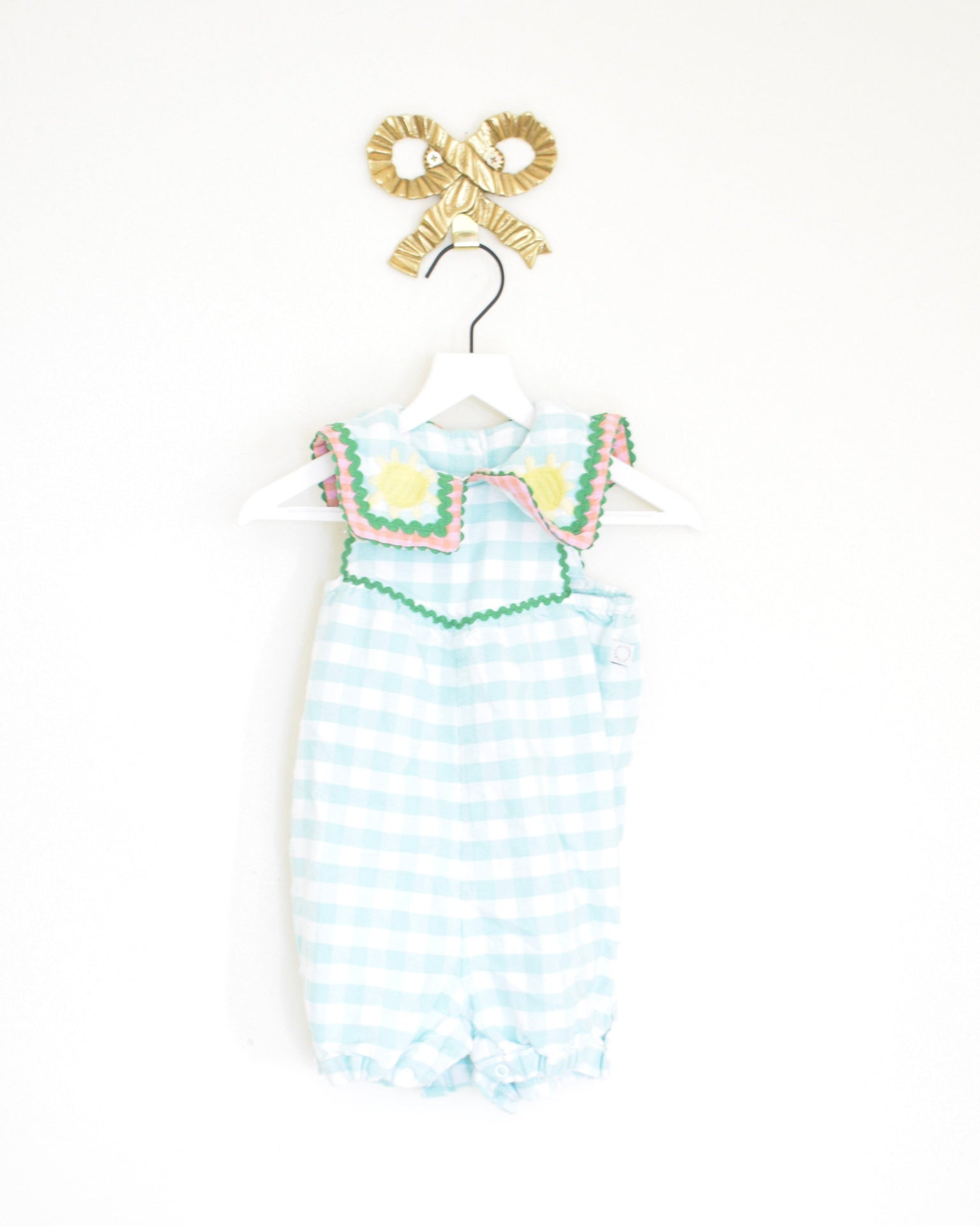 Stella McCartney Sunshine Check Playsuit / 6-12 months (no tag)