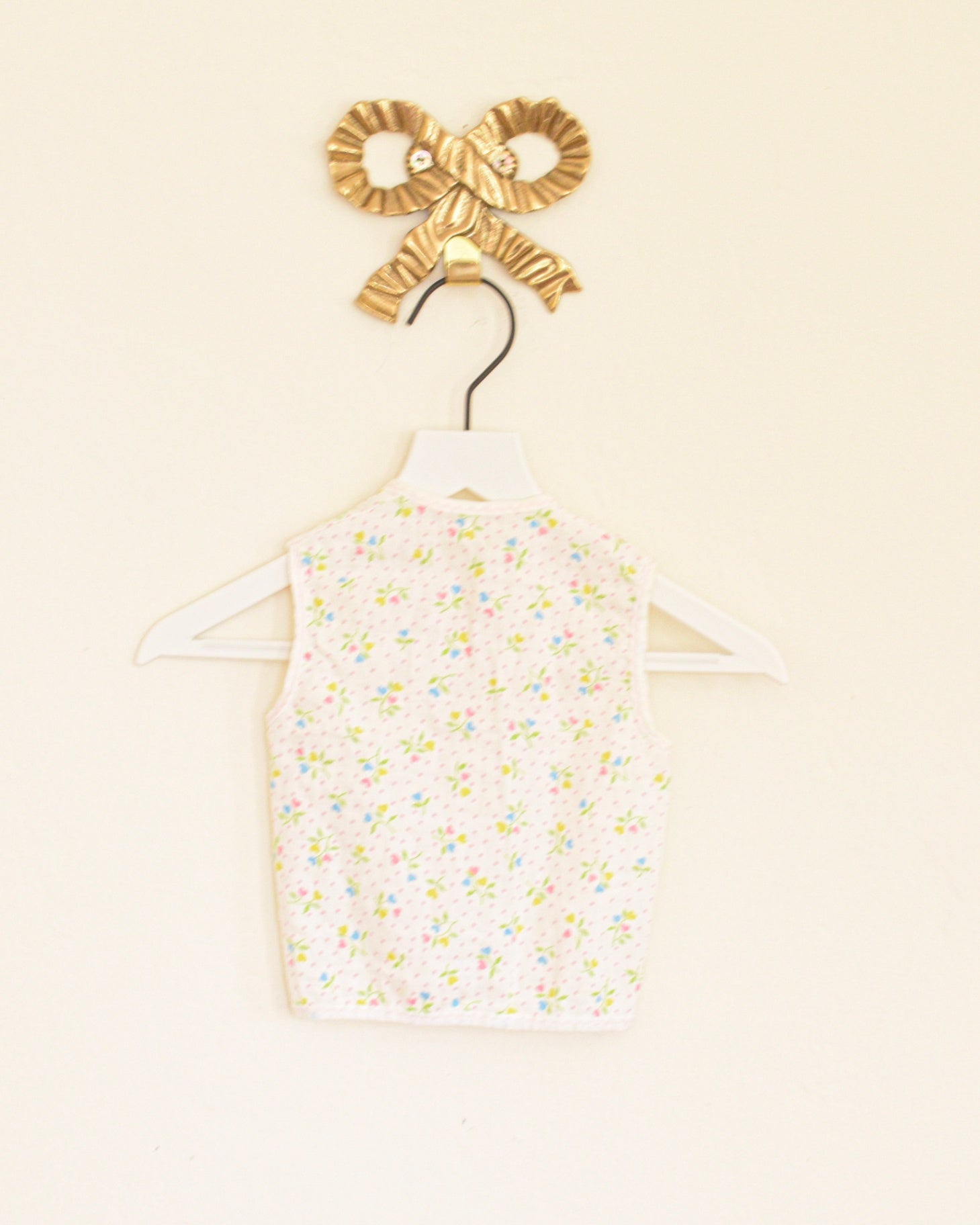 vintage flower vest / 0-3 months 