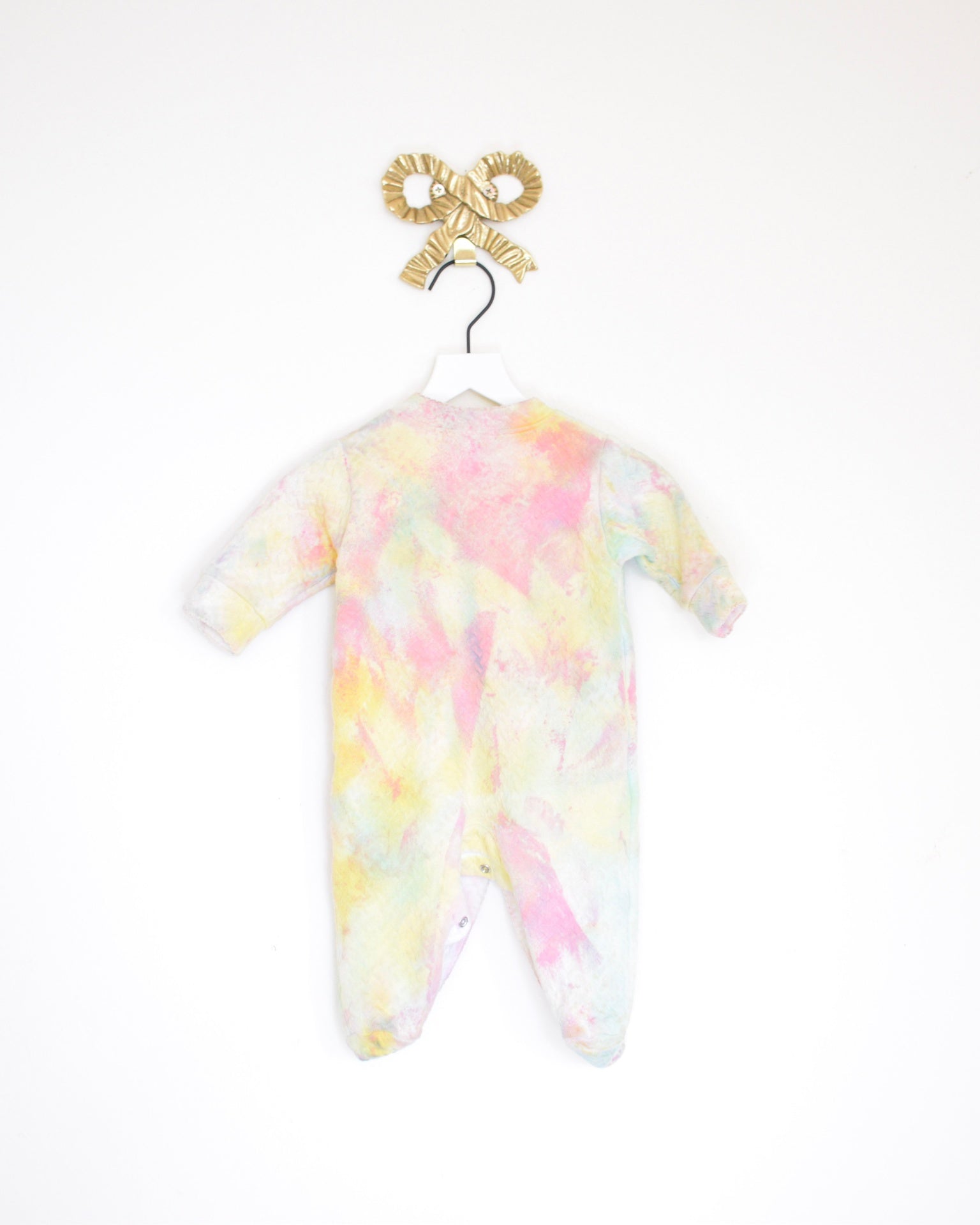 schmattas hand-dyed watercolor footie / 0-3 months