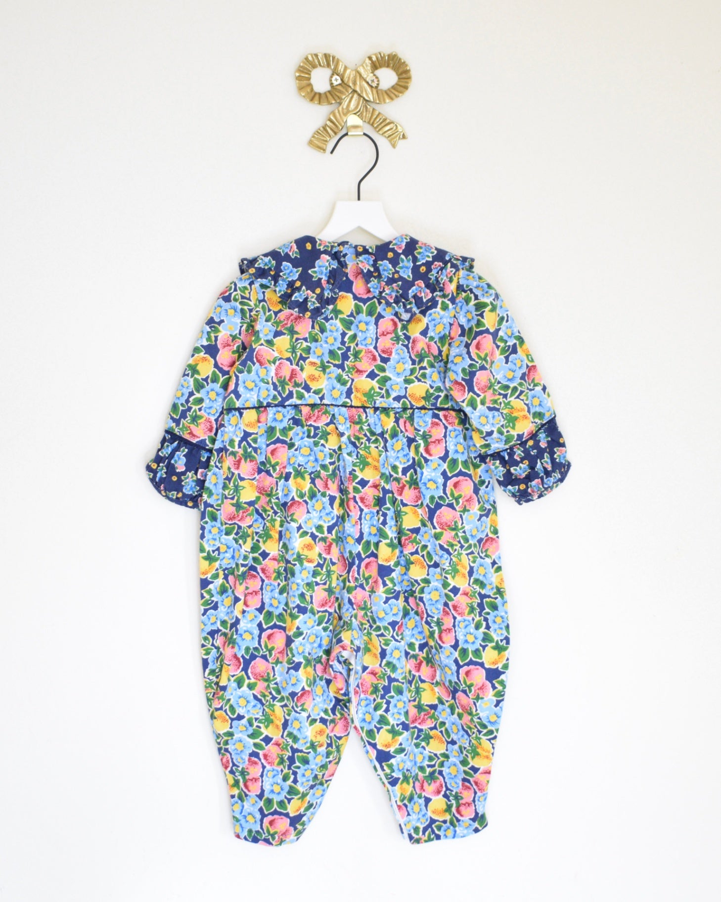vintage strawberry lemon romper / 18 months