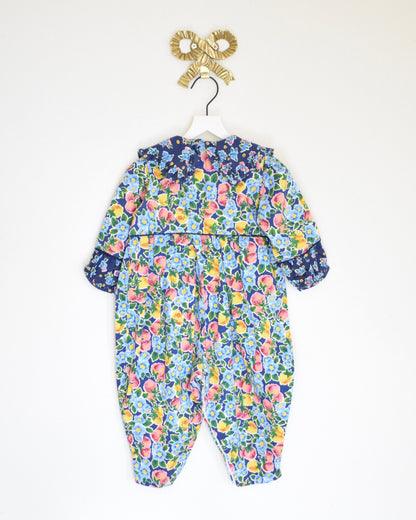 vintage strawberry lemon romper / 18 months