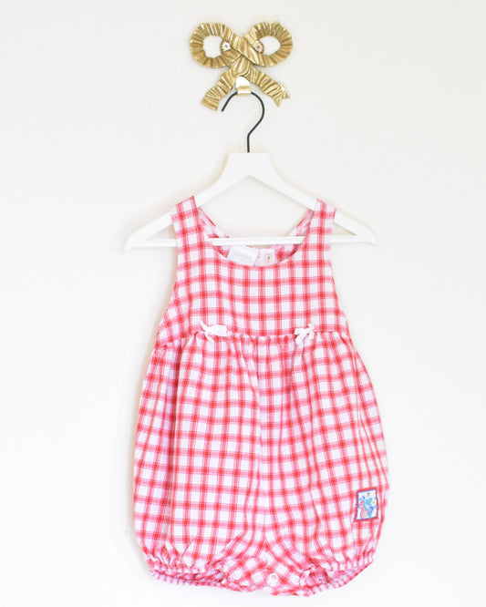 vintage strawberry patch romper / 18-24 months