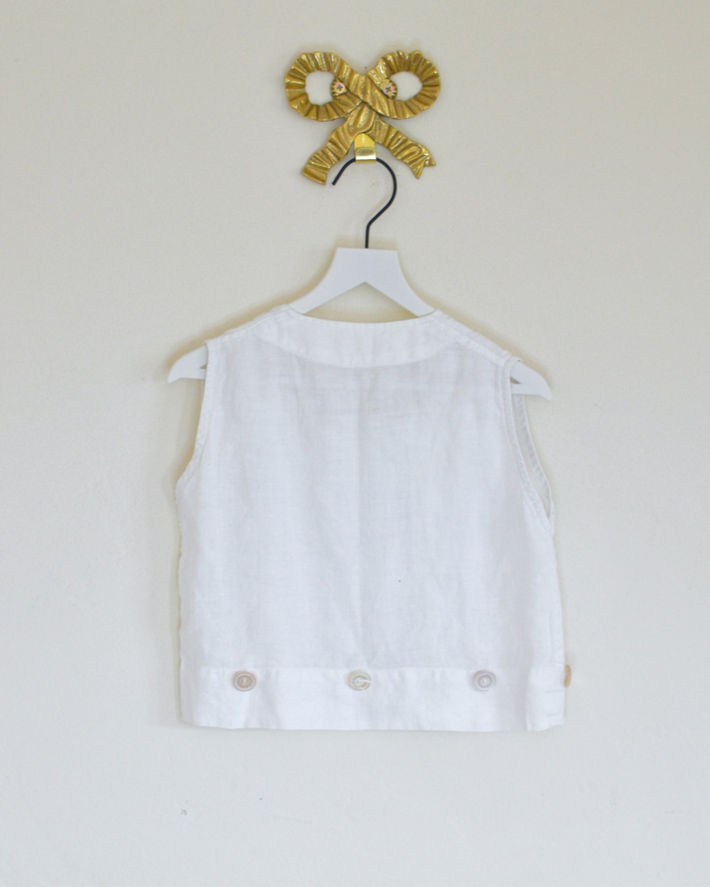 vintage 1920's OFAK Linen Vest / 3T 