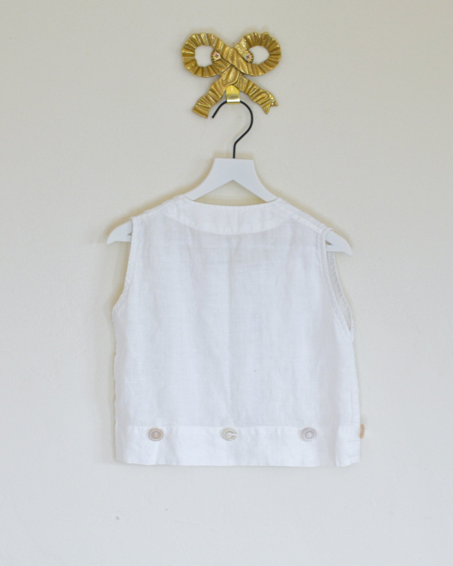 vintage 1920's OFAK Linen Vest / 3T 