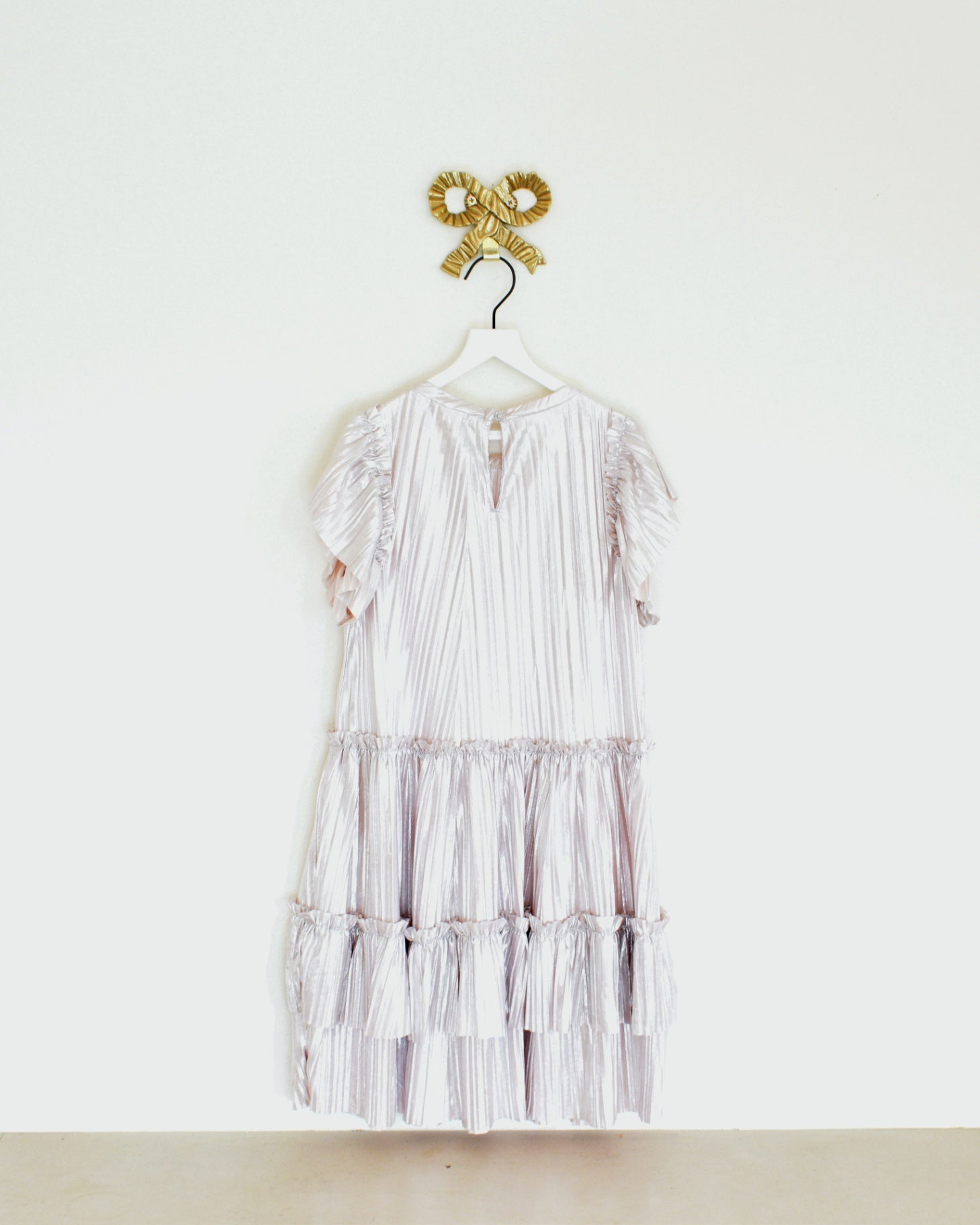 Crewcuts Silver Pleated Dress / 8 