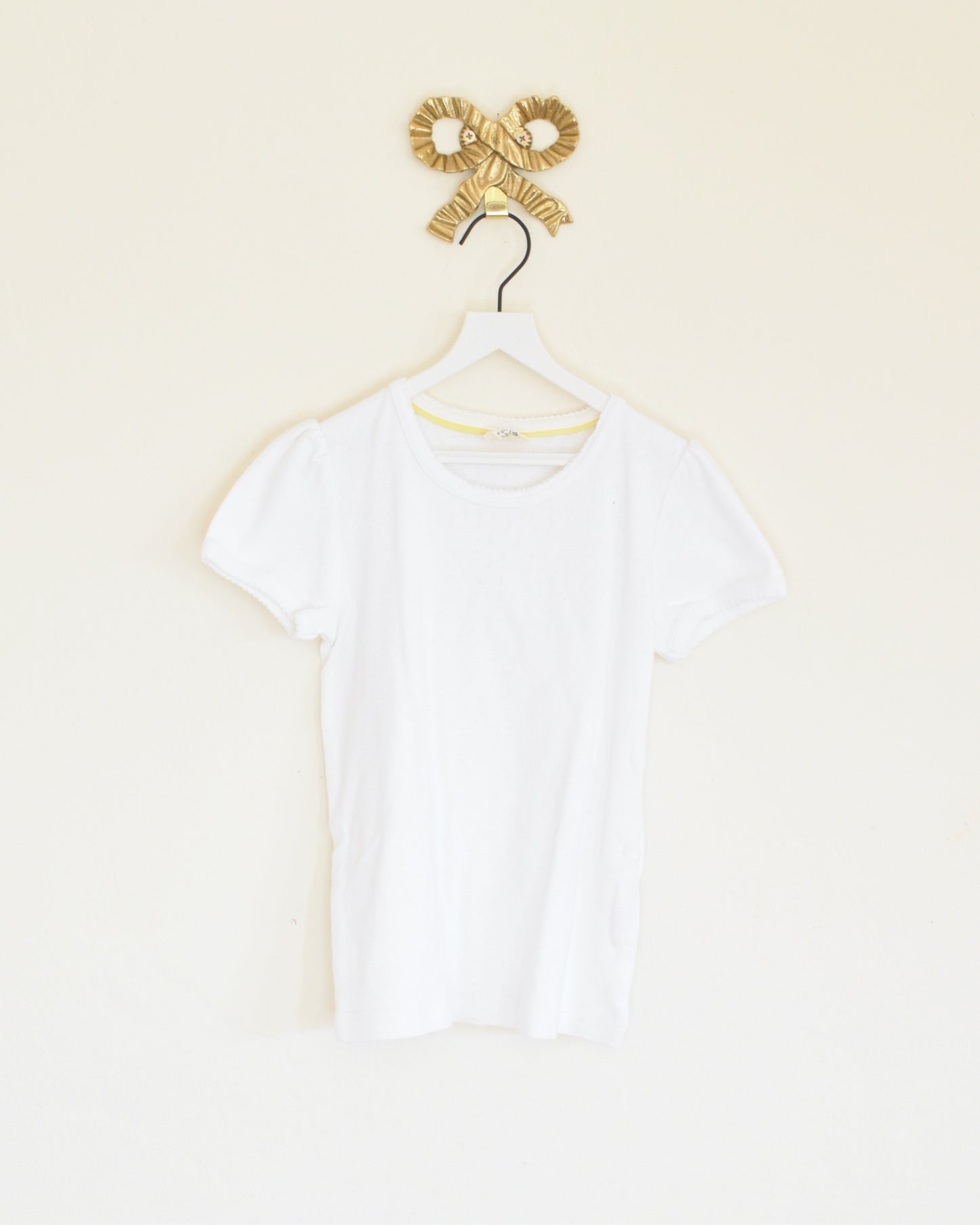 mini boden Pointelle White T / 9 