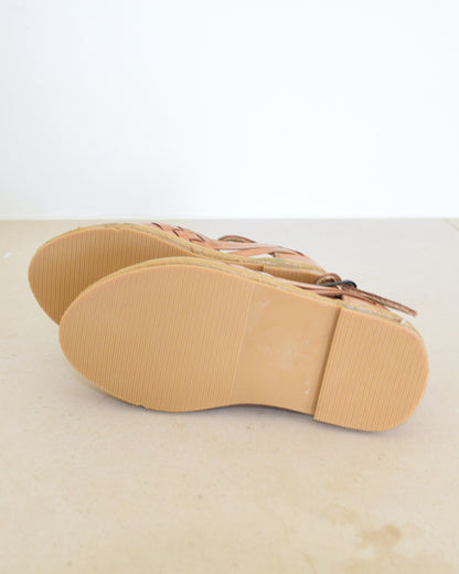 Ricardo Medina Baby Woven Leather Sandals / Size 5