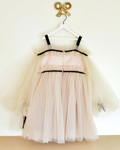 Petit Maison Kids Coco-Ivory Tulle Dress / 8 