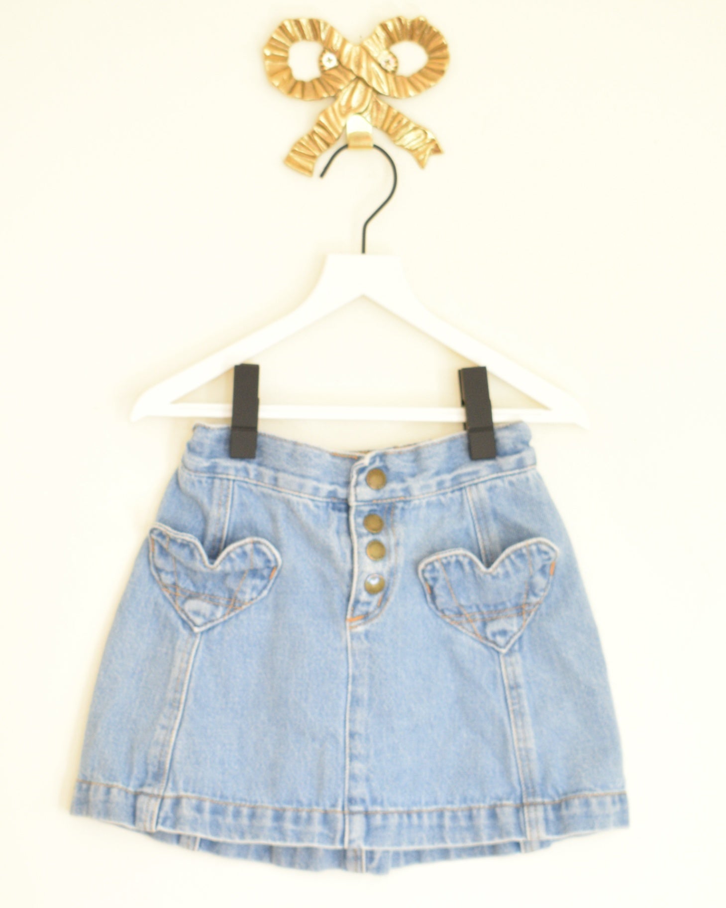 Hundred Pieces Denim Heart Skirt / 6 