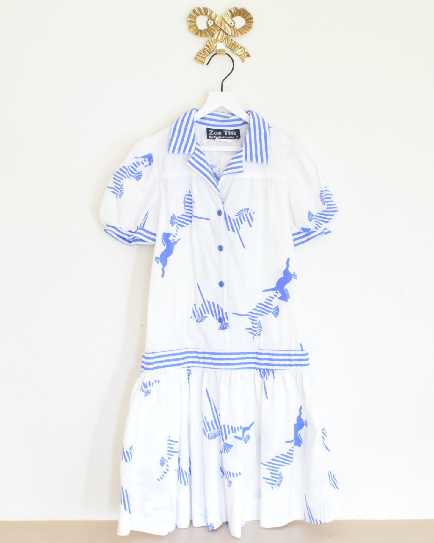 Vintage Zoe Tise Collar Dress / 8 