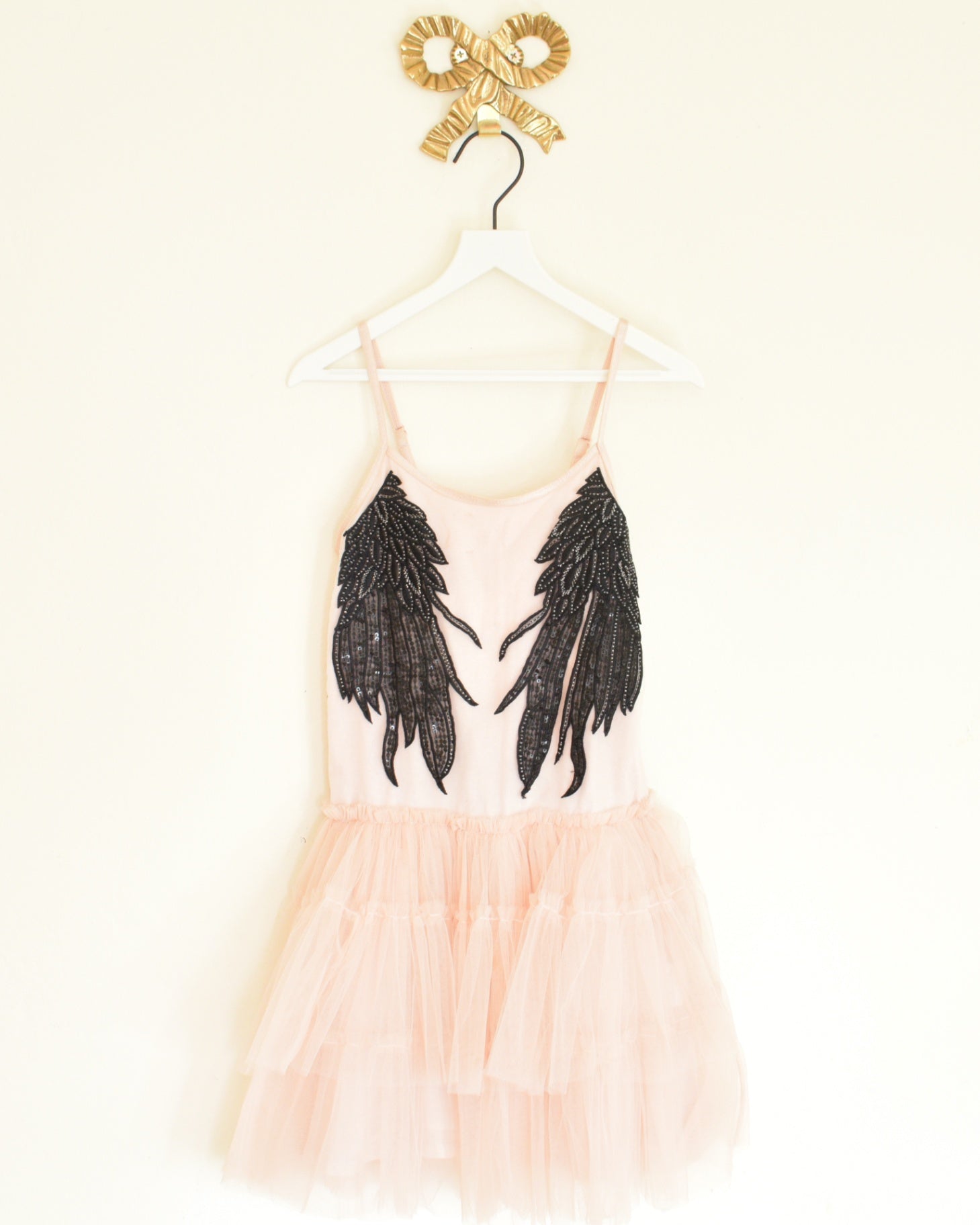 Tutu Du Monde Dress 6-7 Peach and Black (DRY CLEANING!)