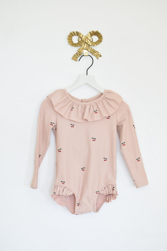 Konges Slojd Cherry Ruffle Swimsuit / 2T 