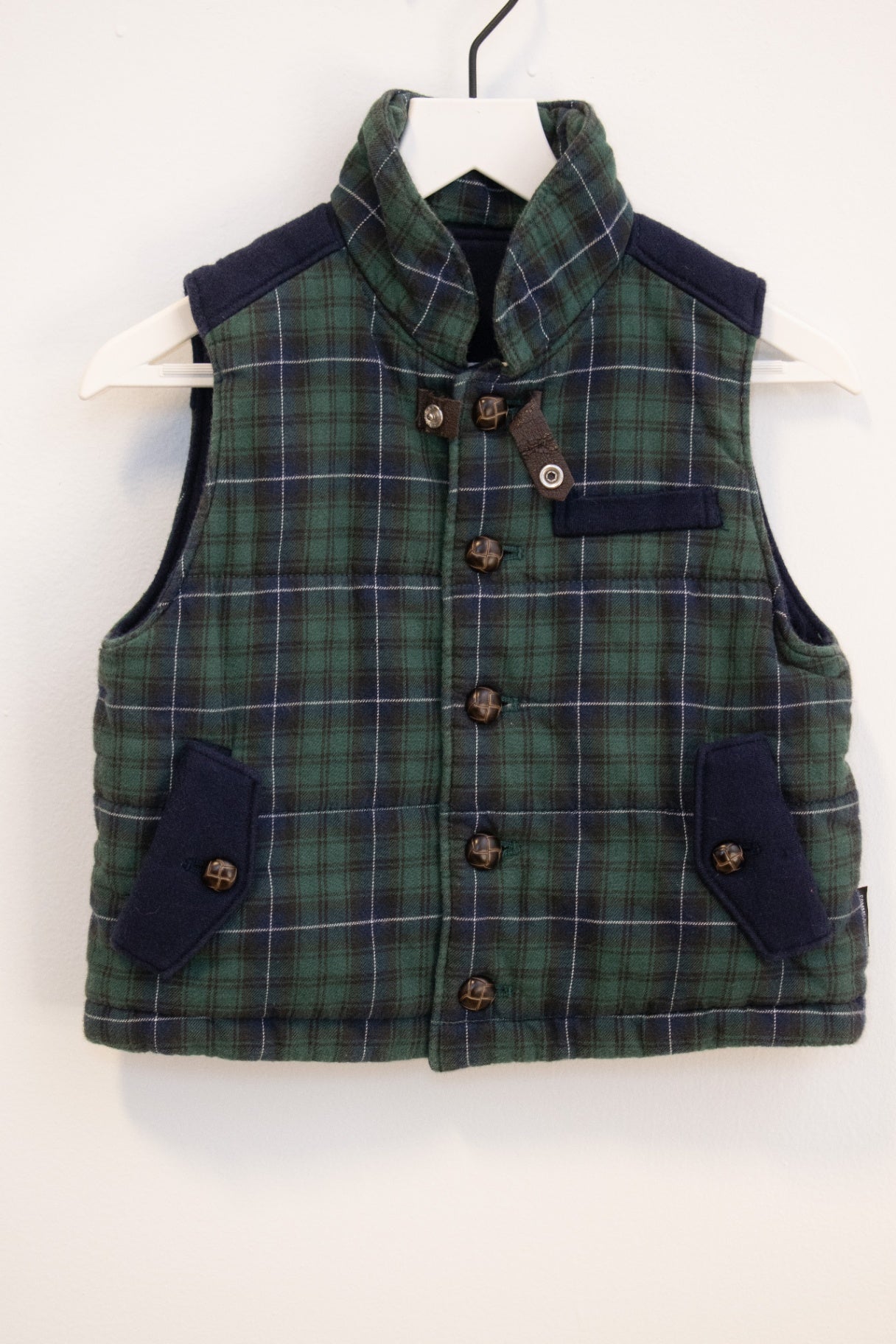 vintage Tartan Vest / 2-4 years