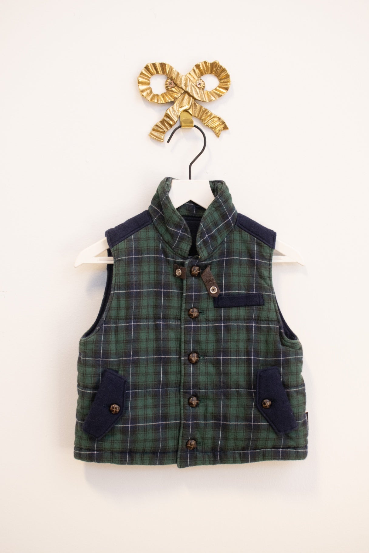 vintage Tartan Vest / 2-4 years