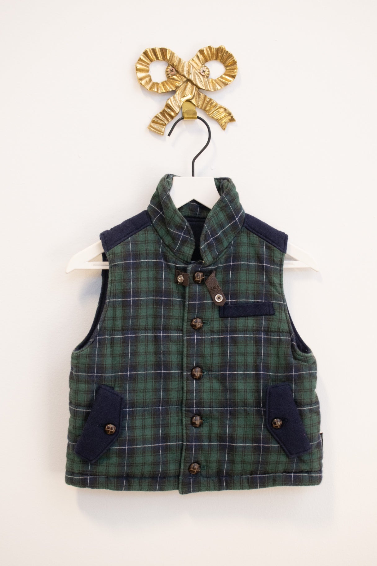 vintage Tartan Vest / 2-4 years