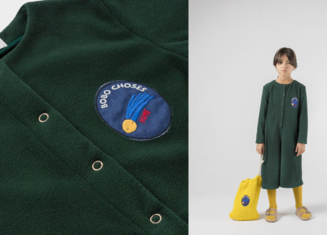 Bodo Choses 'Home' Polar Fleece Sea Moss Jumpsuit / 4-5 years