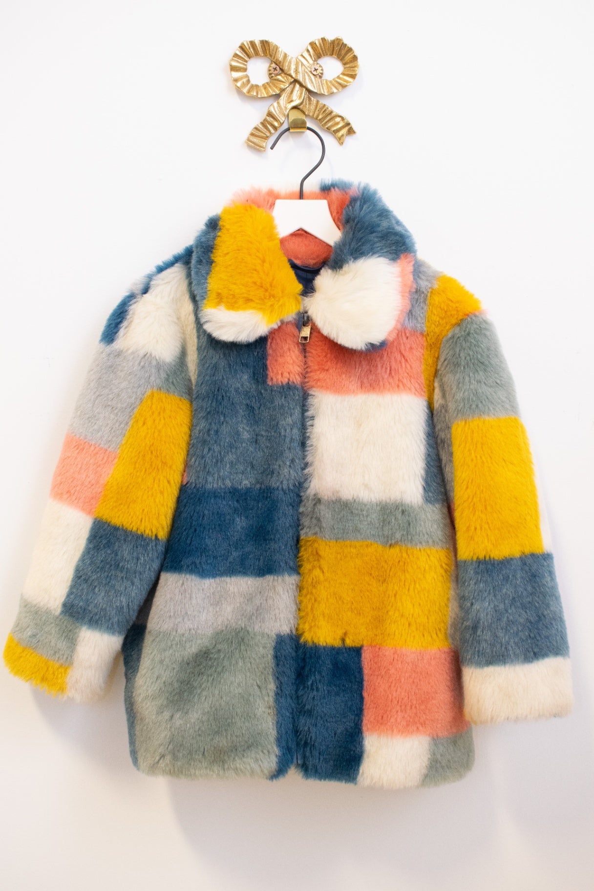 Stella McCartney Plaid Peach Navy Jacket / 4