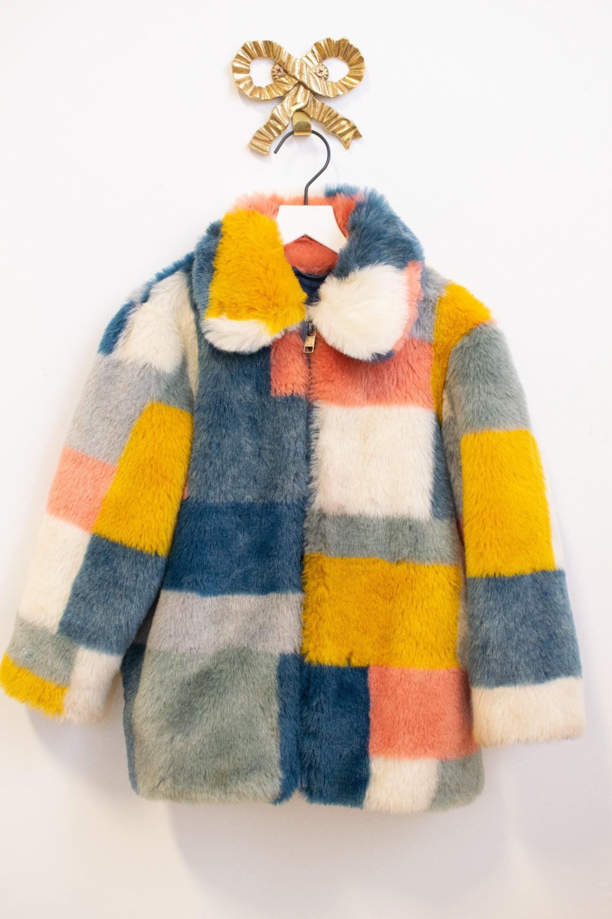 Stella McCartney Plaid Peach Navy Jacket / 4