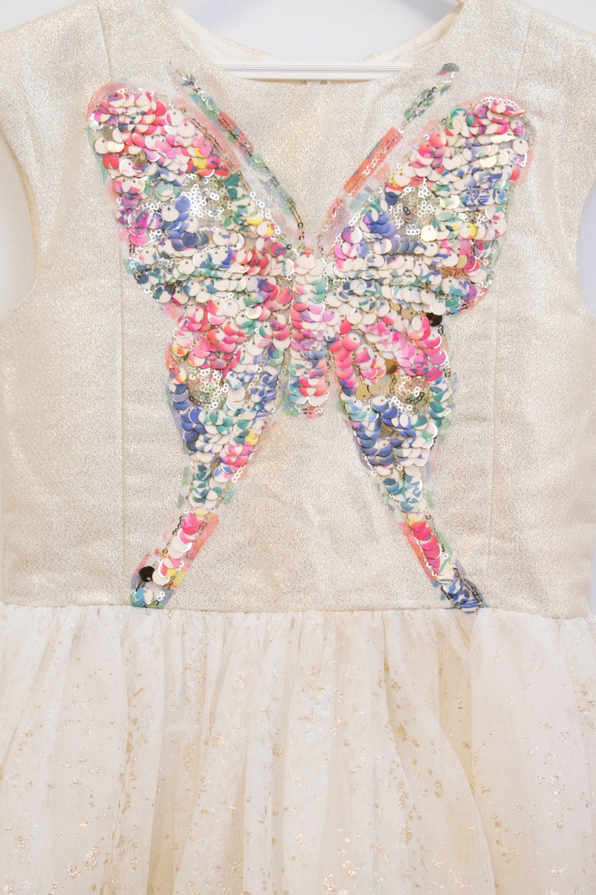 Halabaloo Gold Flake Butterfly Sparkle Dress / 6