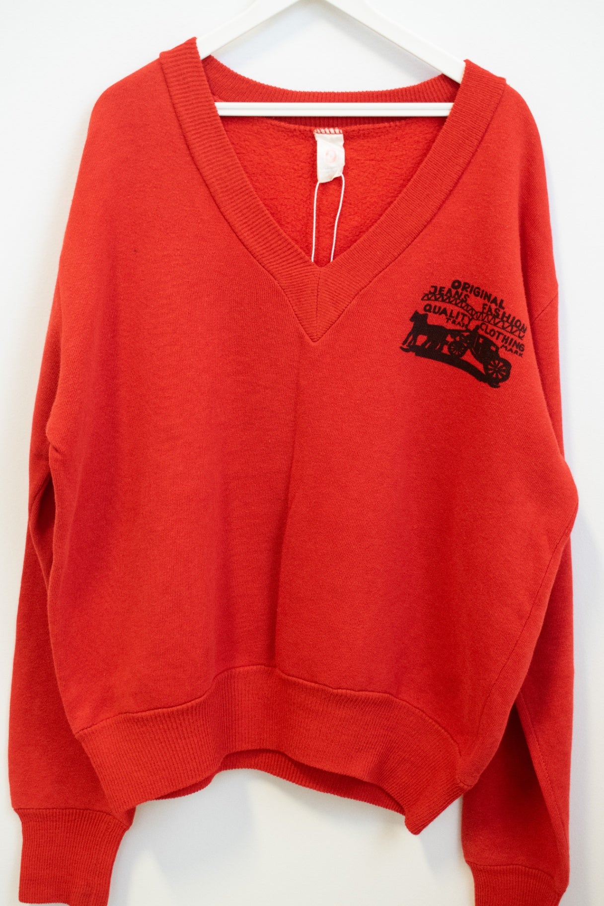 vintage Red "Jeans Fashion" Sweatshirt / 8