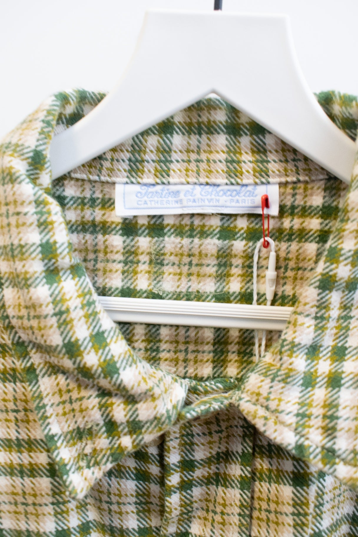 vintage (!) Tartine Et Chocolat Greens Plaid Schacket / 10-12