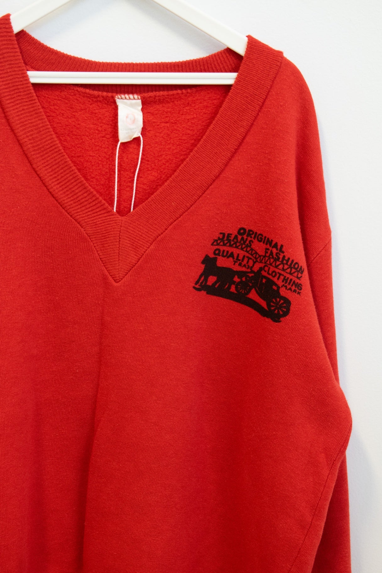 vintage Red "Jeans Fashion" Sweatshirt / 8