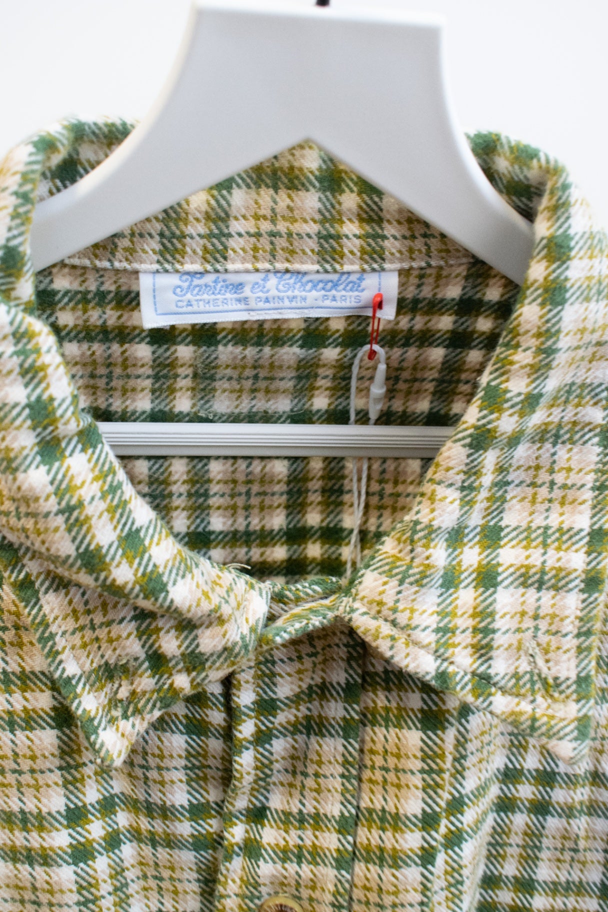 vintage (!) Tartine Et Chocolat Greens Plaid Schacket / 10-12