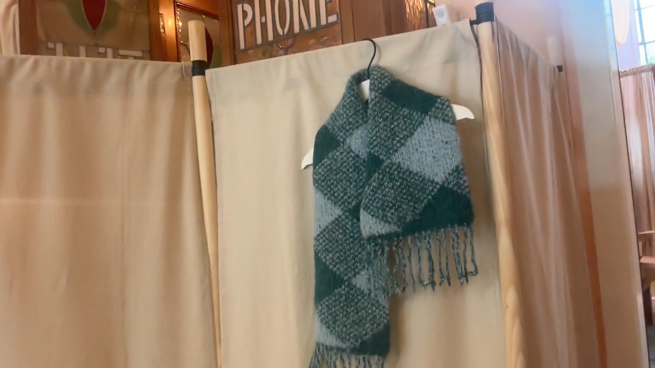 MIsha Alpaca Knit Argyle Scarf / OS