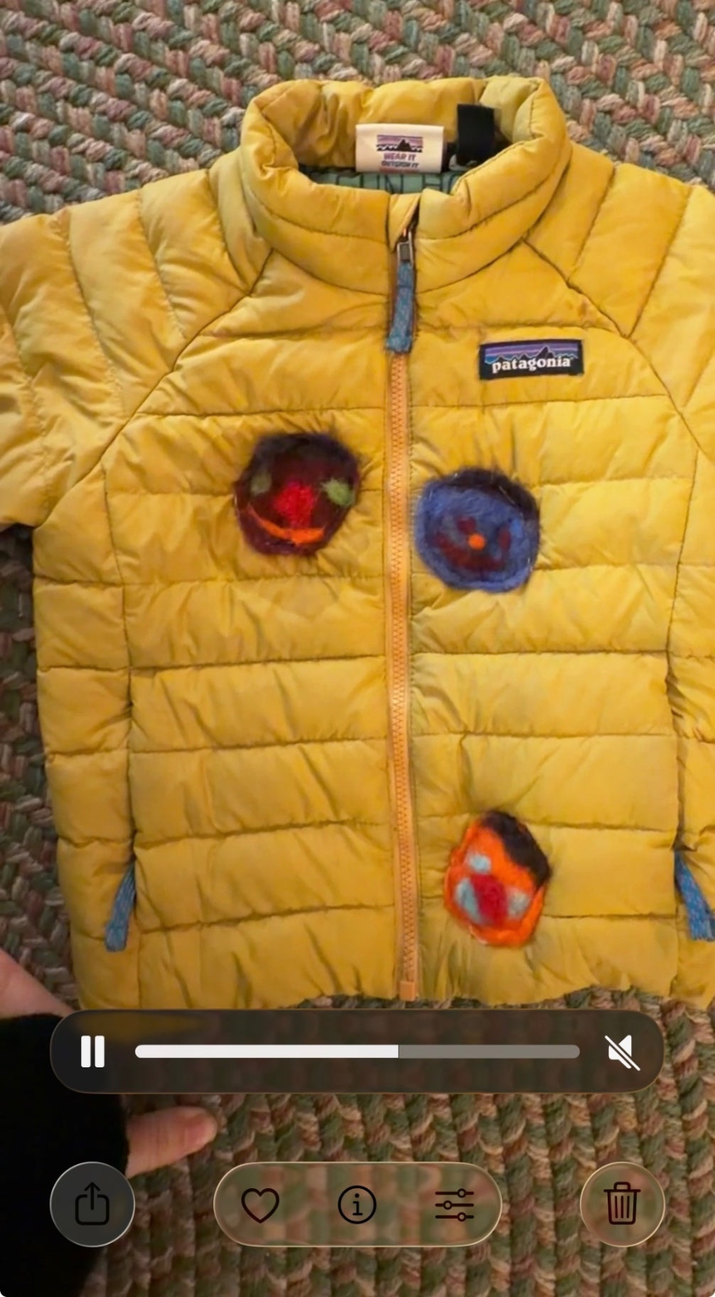 Knight x Patagonia Mustard Faces Puffer / 2T