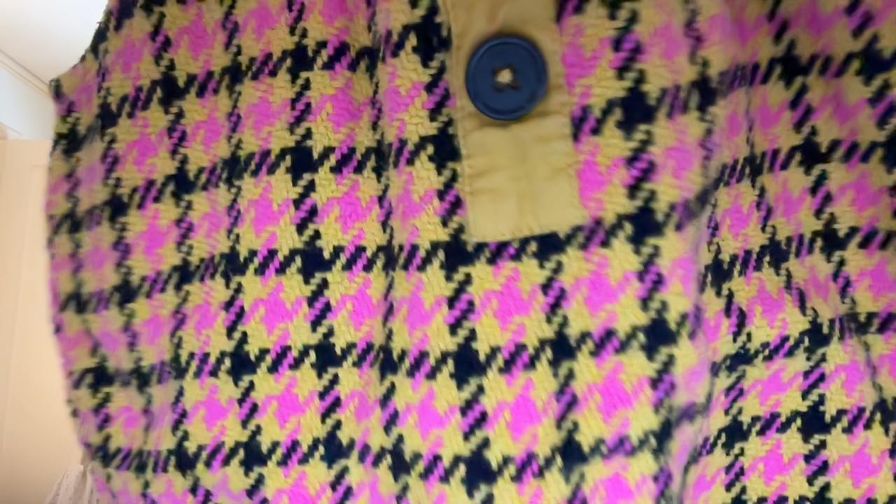 mini boden Pink, yellow, black Argyle Dress / 4-5 years