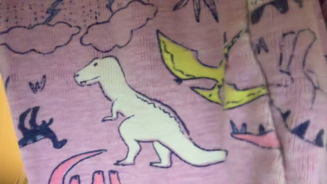 cat & jack Neon Dinosaur! Pajamas Set / 3T