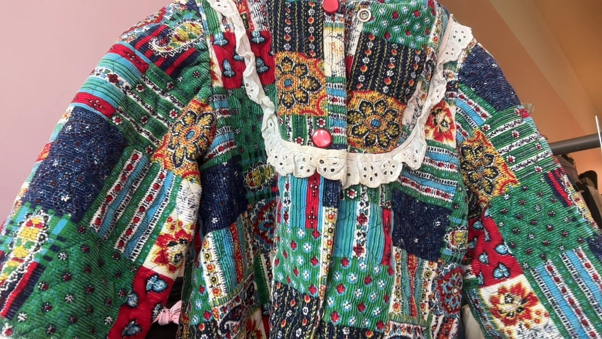 vintage homemade Quilted Snap Dress / 4