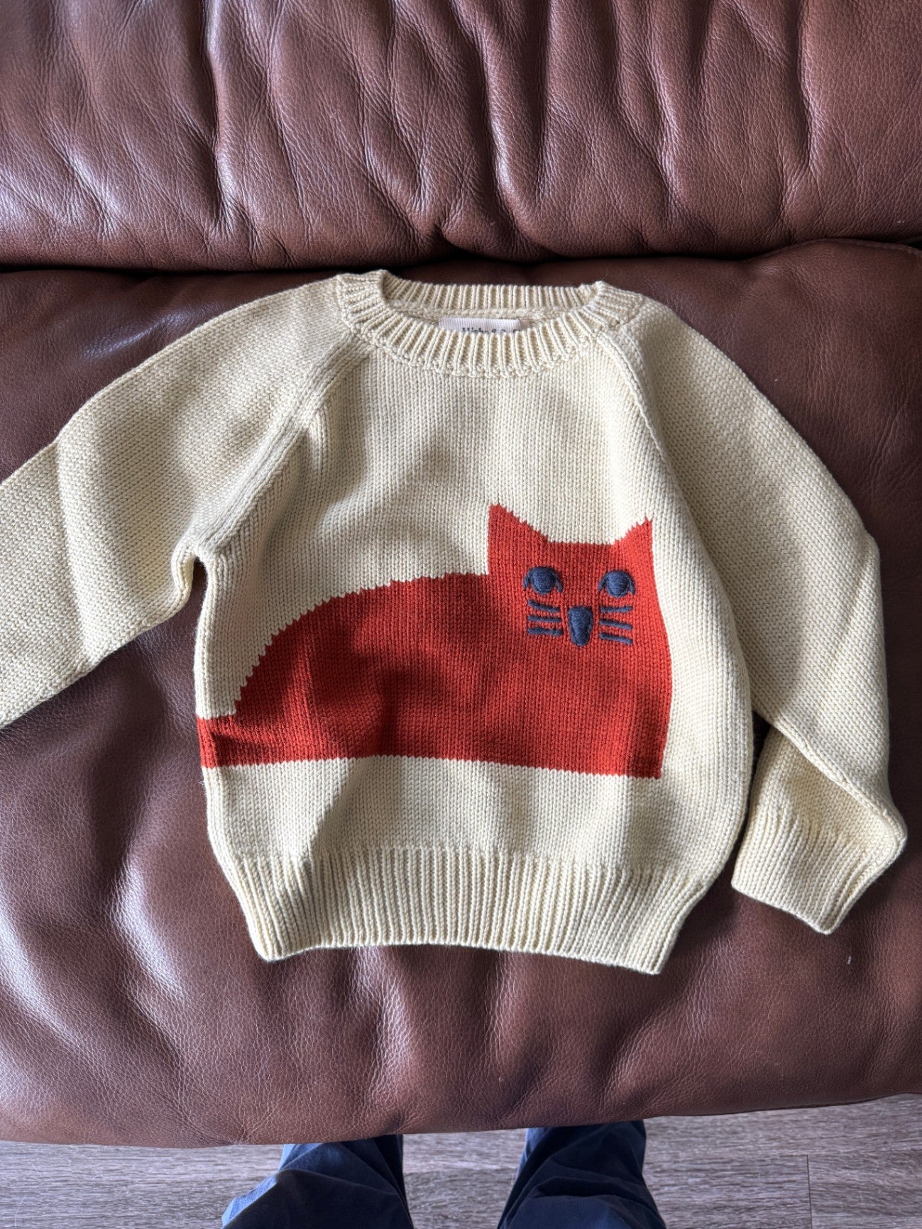 NWTs misha & puff Cream Red Cat Sweater / 5