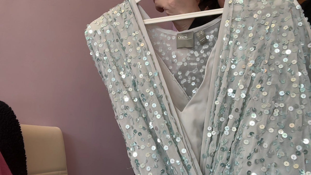 ASOS Silver Sequin Dress / Women's 6