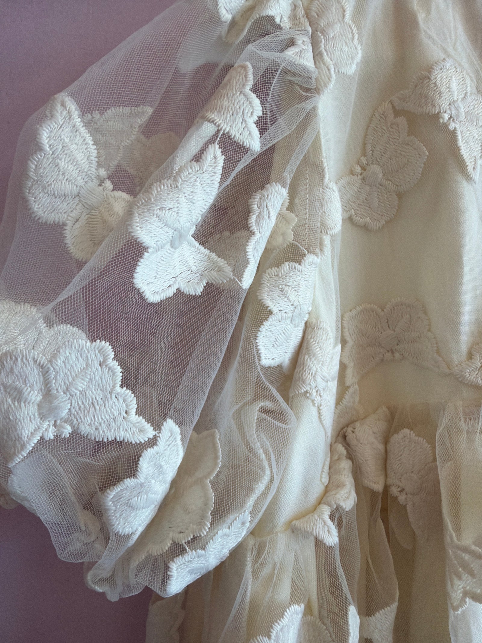 Noralee Cream with Butterfly Applique Gown / 6