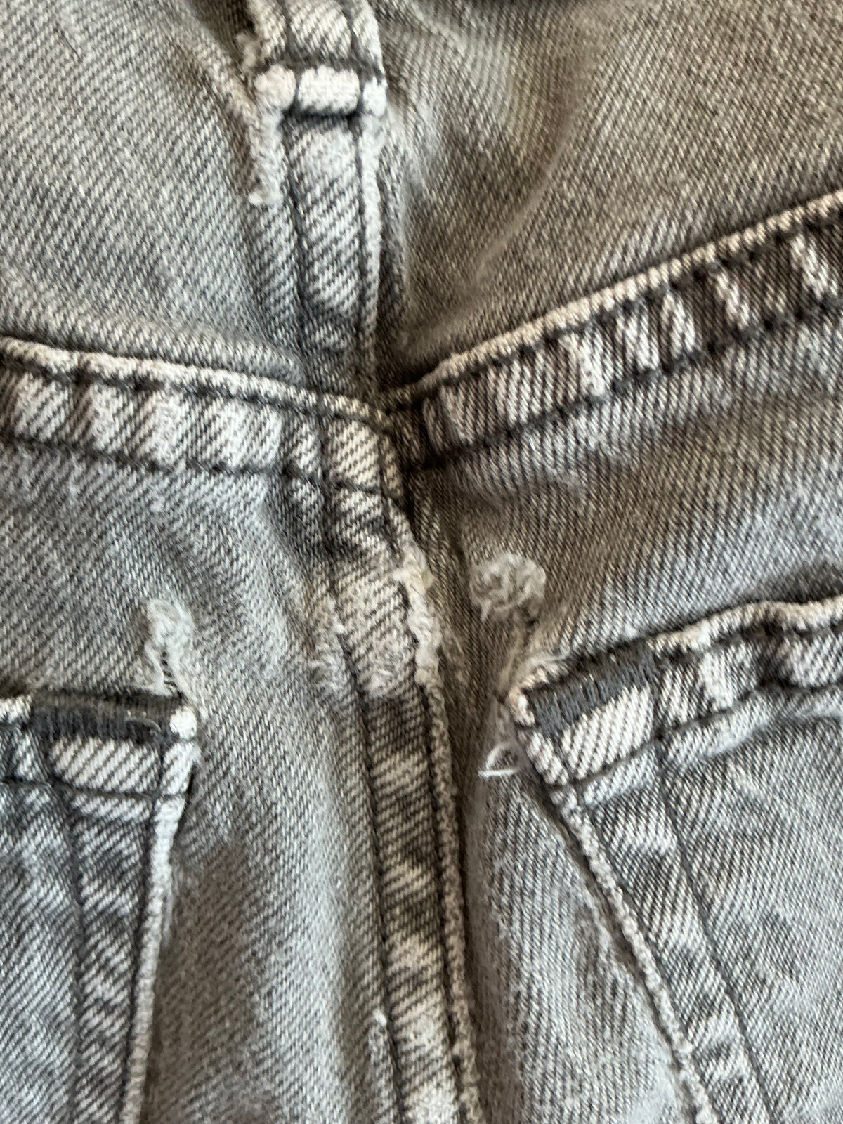 Abercrombie Distressed Gray Mom High Rise Jeans / Women's 00 (24)