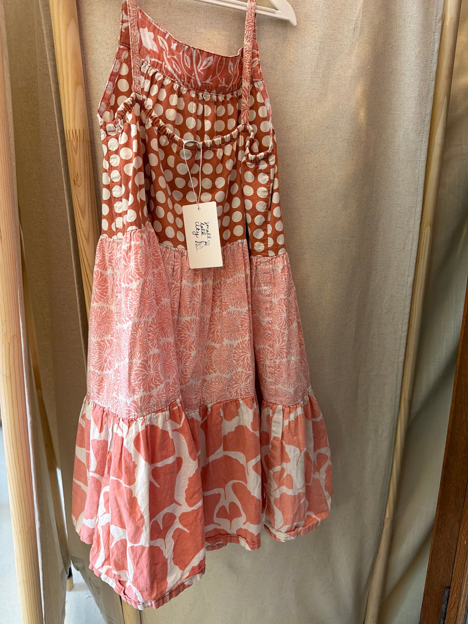zen zen Bali Handmade Peach Dress / 10-12