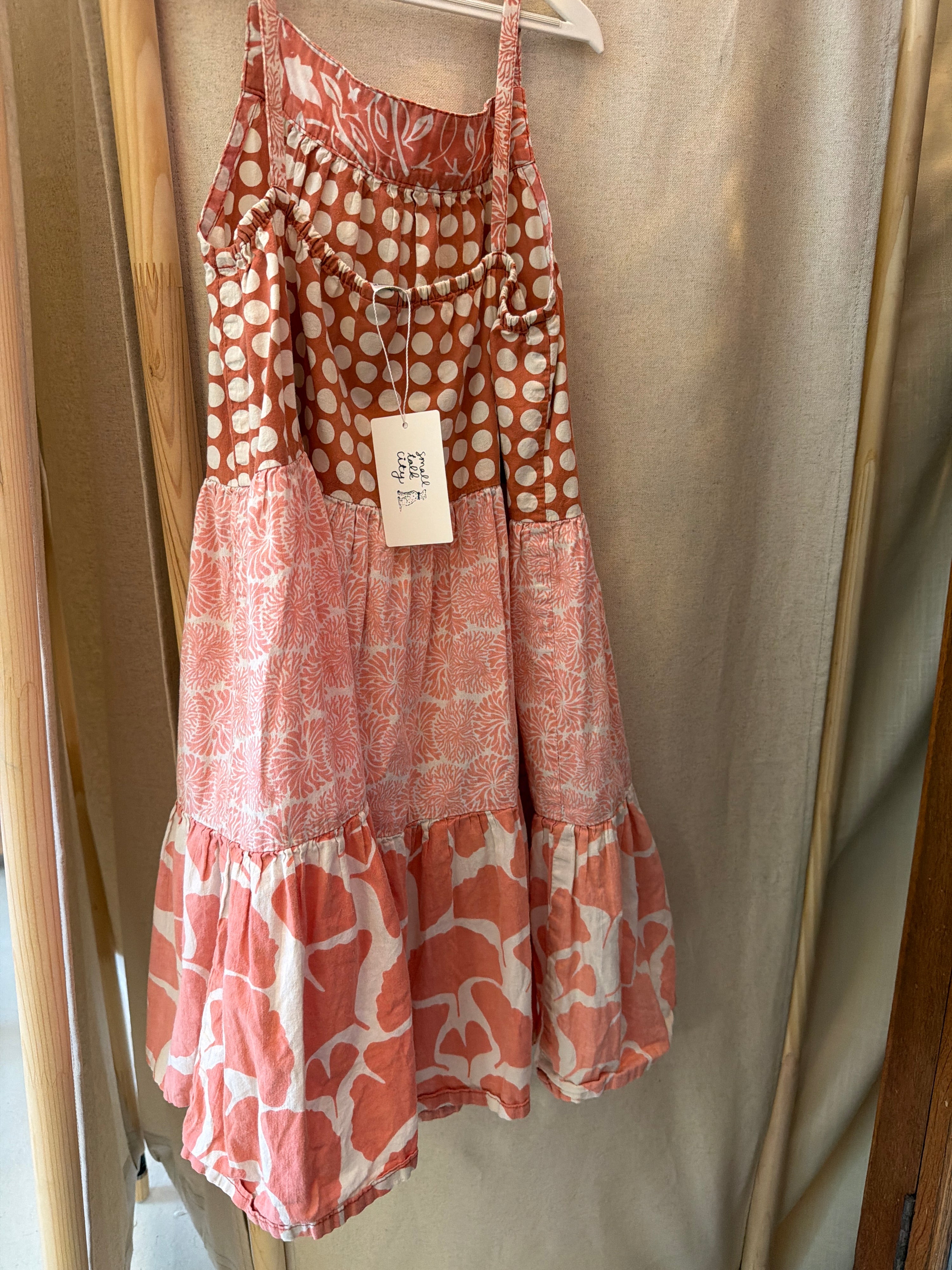 zen zen Bali Handmade Peach Dress / 10-12